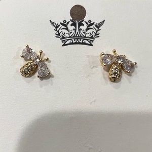 Never been worn Ash and Crown bee earrings